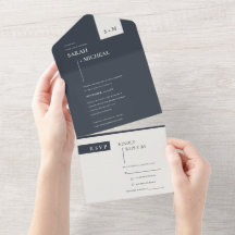 MINIMAL SCANDI SCHWARZ-WEISS MONOGRAM WEDING ALL I