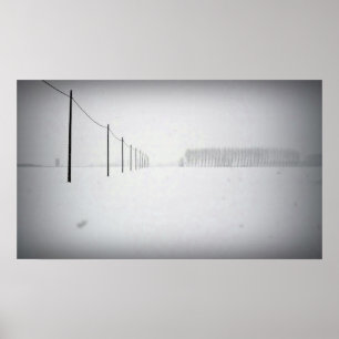 Minimal-Schneeplakat Poster