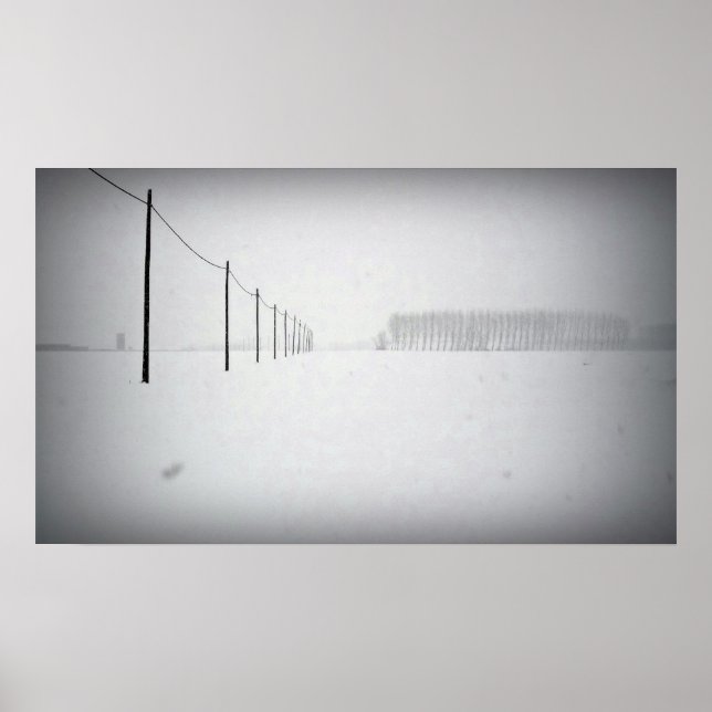 Minimal-Schneeplakat Poster (Vorne)