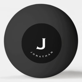 Minimal Schwarz Classic Monogramm Tischtennisball