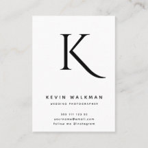 Minimal Schwarz und Weiß Monogramm Stilvoll