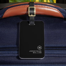 Minimal Schwarz-weiß Classic Mit Monogramm