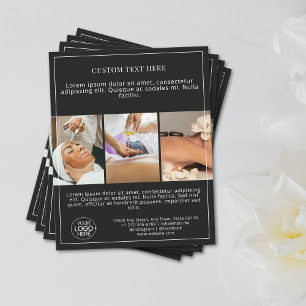 Minimal Schwarz/Weiß Foto hinzufügen Flyer