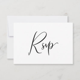 Minimal Schwarz-Weiß-Kalligrafie UAWG - Auswahl RSVP Karte