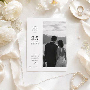 Minimal Schwarz-Weiß Napa Valley Save The Date