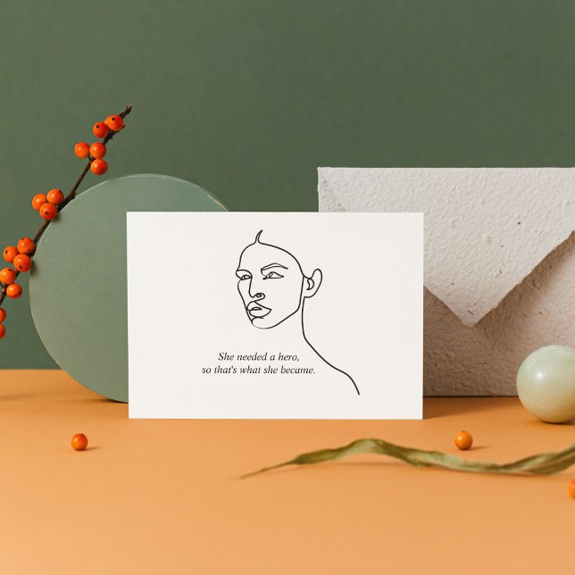 Minimal Schwarz wurde sie zu einem Helden-Inspirat Magnetkarte (Von Creator hochgeladen)