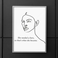 Minimal Schwarz wurde sie zu einem Helden-Inspirat
