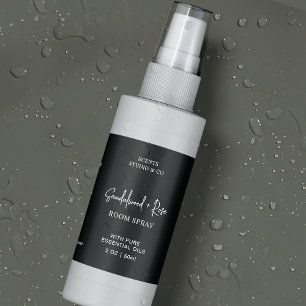 Minimal Schwarzer Raum Spray Flasche Wasserdicht E Lebensmitteletikett