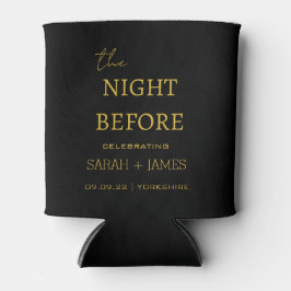 Minimal schwarzes Gold die Nacht vor der Hochzeit Dosenkühler