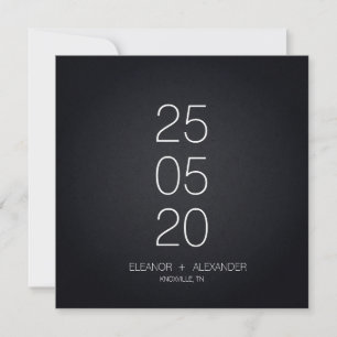 Minimal Schwarzweiß, einfach kein Foto Save The Date