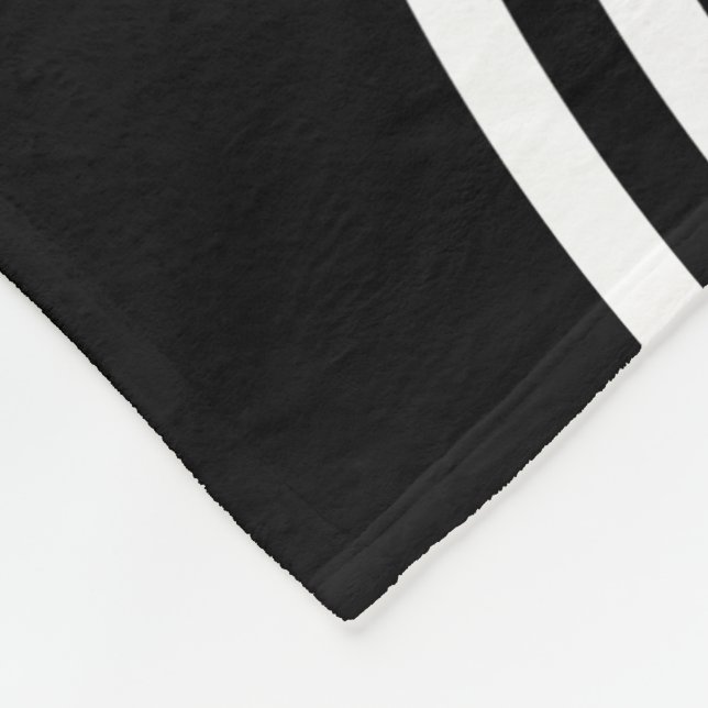 Minimal Schwarzweißkreismuster Fleece Blanket (Ecke)