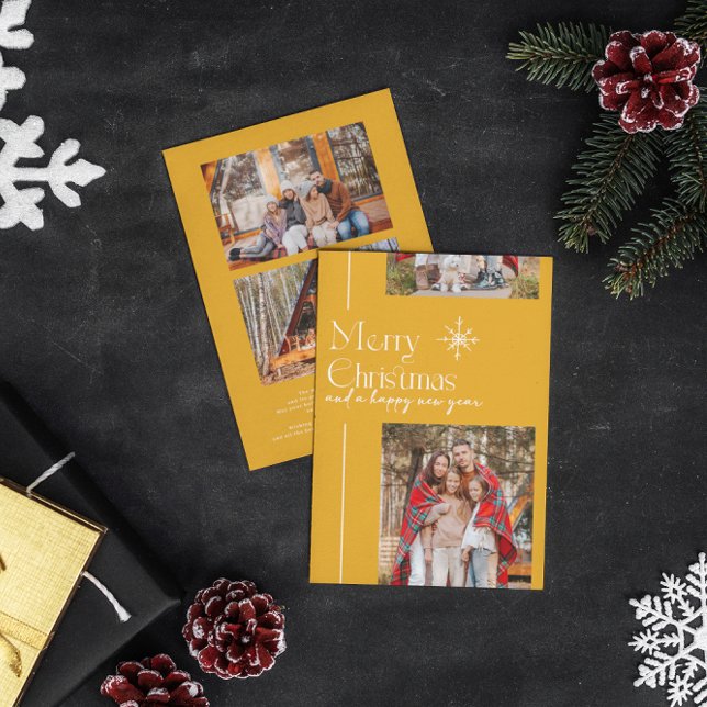 Minimal Scrapbook | Weihnachtsfeiertag 3 Foto Feiertagskarte (Von Creator hochgeladen)