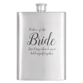 Minimal Script VATER DER BRIDE Hip Flask Flachmann