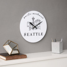 Minimal Seattle Skyline Kontur Pazifik Nordwesten