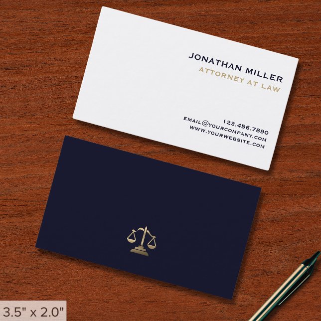 Minimal Simple Attorney Visitenkarte (Von Creator hochgeladen)