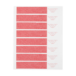 Minimal Simple Christmas Red Doodle Rücksendeadres