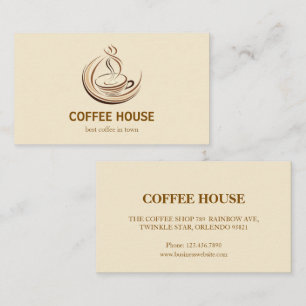 Minimal Simple Coffee Shop barista Visitenkarte