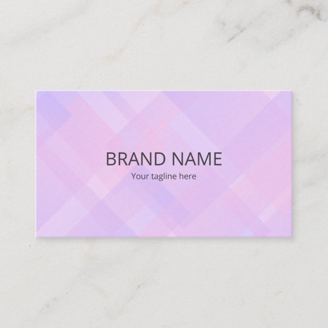 Minimal Simple Pink Purple Gradient Geometric Back Visitenkarte (Vorderseite)