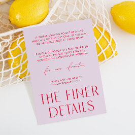 Minimal Simple Purple & Magenta Enclosure Card Begleitkarte