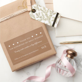 Minimal Small Business Packaging Label Rechteckiger Aufkleber