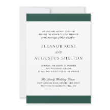 Minimal smaragdgrüne Moderne in einer Hochzeit