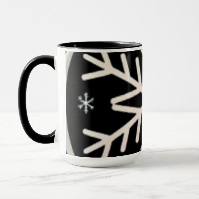Minimal Snowflake Icon –  Winter Holiday design  Tasse (Links)