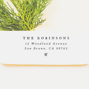 Minimal Snowflake Weihnachten Rücksendeadresse Gummistempel