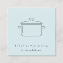 MINIMAL SOFT BLUE GRAU POT KOCH CATERING QUADRATISCHE VISITENKARTE