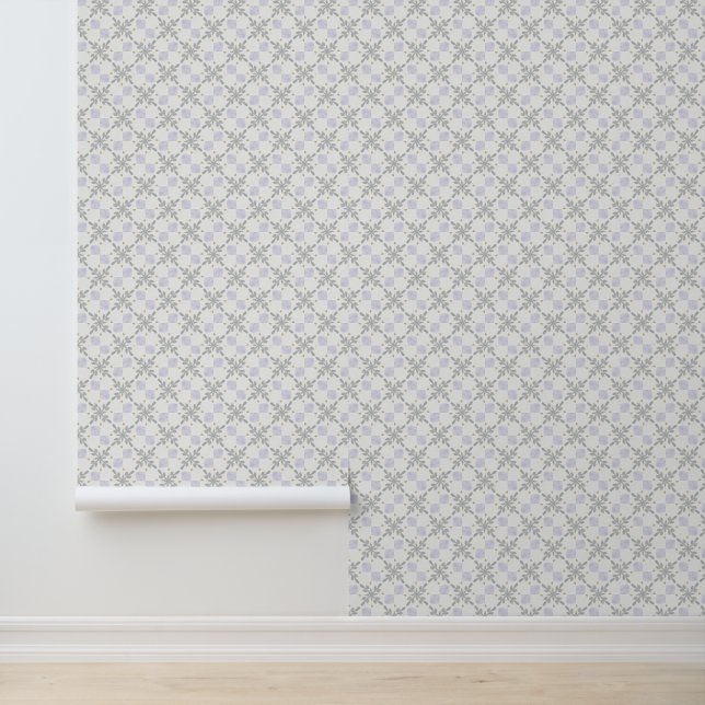 Minimal Soft Nordic Lavender Tapete (Anwendung)