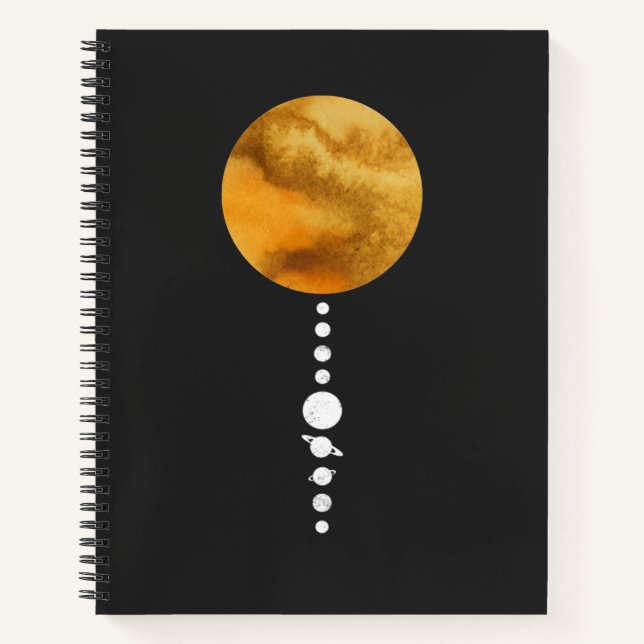 Minimal Solar System Notizbuch (Vorderseite)