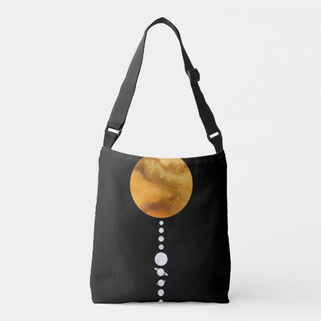 Minimal Solar System Tragetaschen Mit Langen Trägern (Vorderseite)