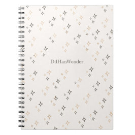 Minimal Sparkle Star Pattern for Everyday Products Notizblock