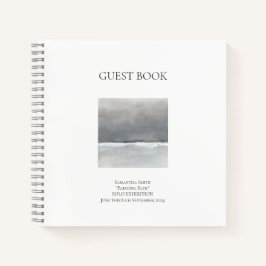 Minimal Square Art Show Ausstellung Gästebuch Notizbuch