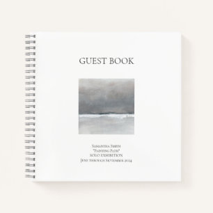 Minimal Square Art Show Ausstellung Gästebuch Notizbuch
