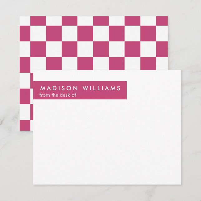 Minimal Square Stilvolle moderne moderne Notizkart Mitteilungskarte (Vorne/Hinten)