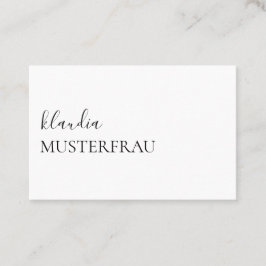 Minimal Standard Visitenkarten Vorlage - Visitenkarte