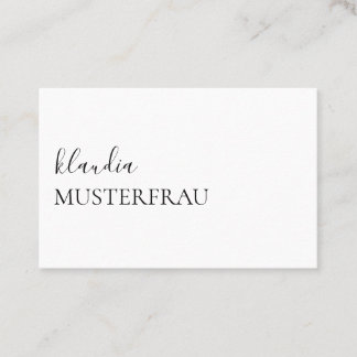 Minimal Standard Visitenkarten Vorlage - Visitenkarte