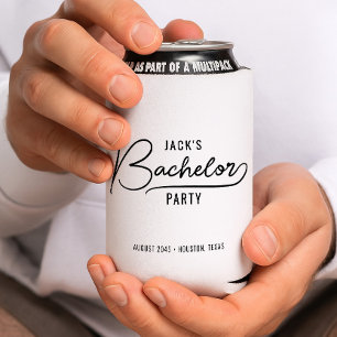 Minimal Stilvolle Bachelor-Party-Favoriten Dosenkühler