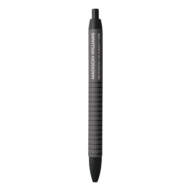 Minimal stilvolle moderne, schwarze Tintenpatrone Kugelschreiber (Vorderseite Vertikal)