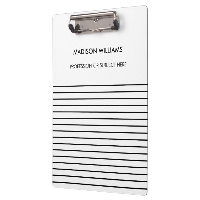 Minimal Stylish Modern Modern Clipboard Klemmbrett (Links)