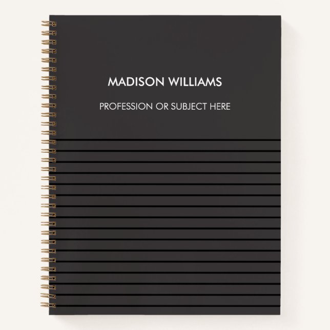 Minimal Stylish und trendy Modern Notebook Notizbuch (Vorderseite)