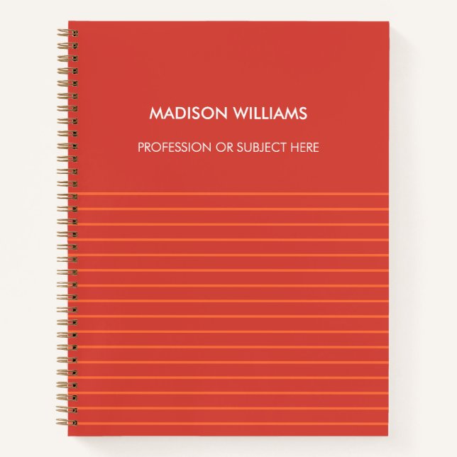 Minimal Stylish und trendy Modern Notebook Notizbuch (Vorderseite)