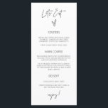 Minimal Tall Menu Wedding Classic Meal Card G400 Menükarte<br><div class="desc">Unsere große Papierkarte ist ideal,  um Ihren Gästen lassen,  welche Mahlzeiten bei Ihrer Hochzeit oder Veranstaltung zur Verfügung stehen. Dieser Artikel ist Teil unserer Gwen Hochzeitseinladung Suite G400,  besuchen Sie bitte unseren Shop,  um die Sammlung von koordinierenden Gegenständen zu sehen.</div>