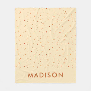 Minimal Terracotta Polka Dot Pattern Individuelle Fleecedecke
