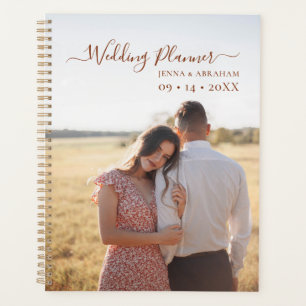 Minimal Terracotta Script Foto Hochzeitsplaner Planer