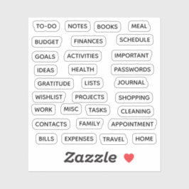 Minimal Text Planner Tab Label Binder Divider Tab 