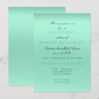 Minimal Tiffany Mint Green Brautparty Geburtstag