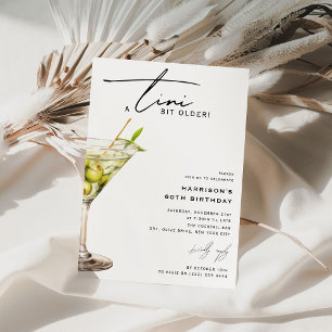 Minimal 'tini bisschen älter! Cocktail Geburtstags Einladung