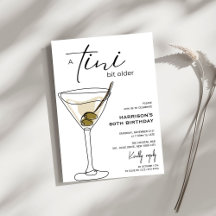 Minimal 'tini Bit älter! Cocktail Geburtstagsparty