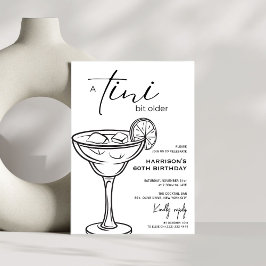 Minimal 'tini Bit älter! Cocktail Geburtstagsparty Einladung